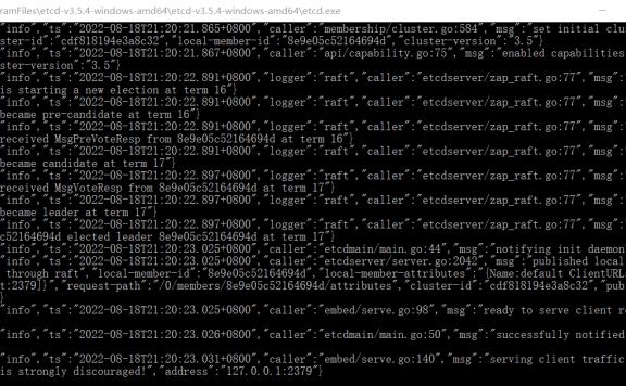 Windows下使用Etcd