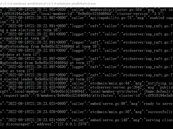 Windows下使用Etcd